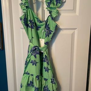 Likely Brand- mini Charlotte dress-Green and blue floral